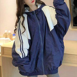 Oversize Two Tone Jacket As Shown In Figure - One Size