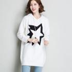 Star Hooded Long Sweater
