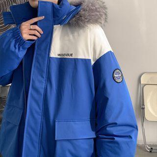Applique Color Block Padding Jacket