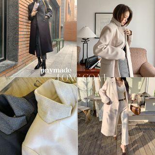 Double-breasted Woolen Long Coat