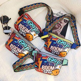 Printed Faux Leather Waist Bag