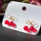 Cherry Earring 1 Pair - Cherry - Red - One Size