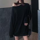 Cutout Sweatshirt Black - One Size