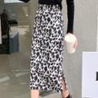 High-waist Side Slit Hem Midi Skirt (various Design)