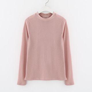 Bow Back Long Sleeve Ribbed T-shirt