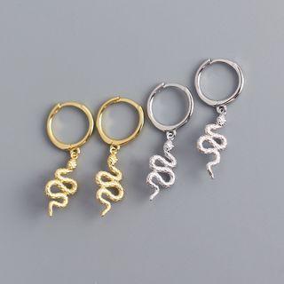 Snake Sterling Silver Dangle Earring
