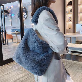 Plain Furry Tote Bag