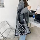 Paisley Print Tote Bag Black - One Size