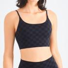 Check Crop Sports Camisole Top