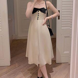 Bow Detail Puff Sleeve Maxi Dress