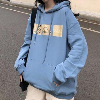 Cartoon Bear Print Hoodie