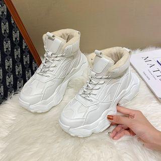 High-top Platform Lace-up Sneakers