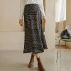 Napped Dotted Long Skirt