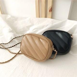 Chain Oval Faux-leather Cross-body Bag