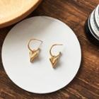 Heart Alloy Dangle Earring 1 Pair - Earrings - S925 Silver - Gold - One Size