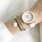 Set: Ceramic Bracelet Watch + Daisy Bracelet