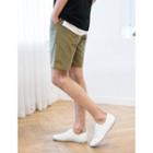 Band-waisted Linen-blend Shorts