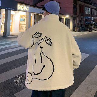 Cartoon Fleece Zipped Jacket