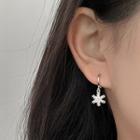 Snowflake Rhinestone Dangle Earring 1 Pair - Silver - One Size