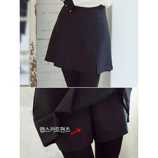Inset Inner Shorts Mini A-line Skirt