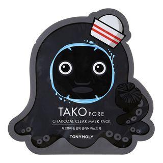 Tonymoly - Tako Pore Charcoal Clear Mask Pack 20g X 1 Pc