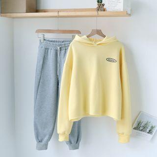 Letter Hoodie / Harem Jeans