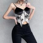Print Color Block Paneled Camisole Top
