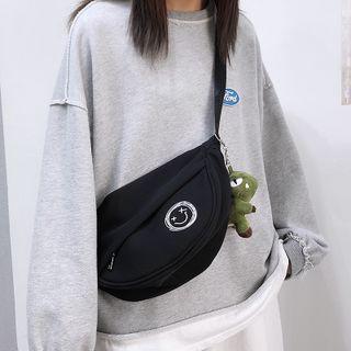 Smiley Face Print Nylon Sling Bag