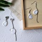 Non-matching Scallop Droplet Dangle Earring E754 - Clip On Earring - One Size