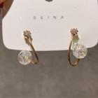 Rhinestone Faux Crystal Dangle Earring 1 Pair - As Shown In Figure - One Size