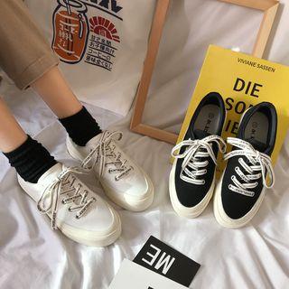 Faux Leather Classic Platform Sneakers