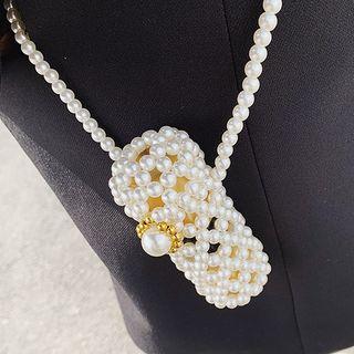 Faux Pearl Mini Crossbody Bag