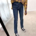 Sheath High-waist Cropped Jeans