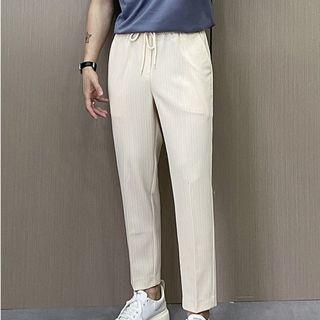 Striped High Waist Straight Leg Pants