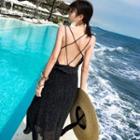 Strappy Glitter Midi A-line Dress