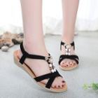 Wedge-heel Embellished Sandals