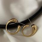 Polished Open Hoop Earring 1 Pair - Gold - One Size