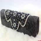 Beaded Pleated Clutch