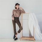 Midi-rise Straight-cut Chino Pants