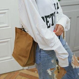 Square Canvas Cross Bag With Pouch