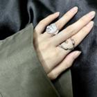Wrap Around Sterling Silver Open Ring Silver - One Size