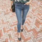 Fray-hem Skinny Jeans (s~xxxl)