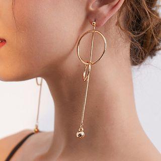 Alloy Geometric Dangle Earring 1 Pair - As Shown In Figure - One Size