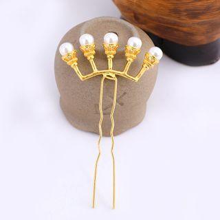 Retro Freshwater Pearl / Bead Hair Stick