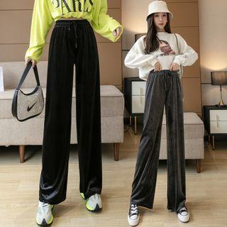 Velvet Shift Wide-leg Pants