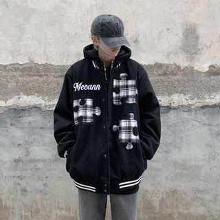 Puzzle Embroidered Baseball Jacket