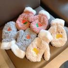 Embroidered Fruit Fleece Mittens