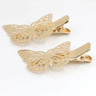 Perforated Butterfly Hair Clip
