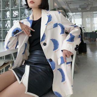 Crescent Print Blazer