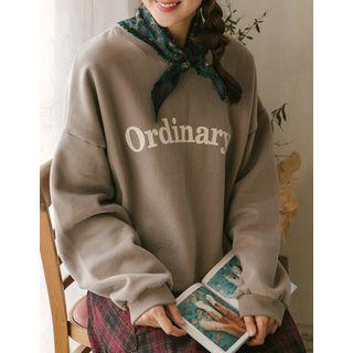 Ordinary Printed Fleece-lined Sweatshirt